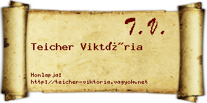 Teicher Viktória névjegykártya